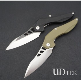 Outdoor Crow G10 handle axis high hardness Creative no logo folding knife UD19008